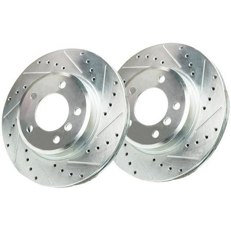 Front Brake Rotor Set - Compatible with 2001 - 2002 BMW Z3 3.0L 6-Cylinder