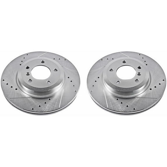 Front Brake Rotor Set - Compatible with 2001 - 2006 BMW 330Ci E46 2002 2003 2004 2005