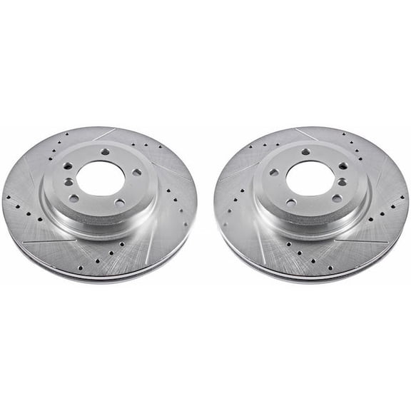 Front Brake Rotor Set - Compatible with 2001 - 2006 BMW 330Ci E46 2002 2003 2004 2005