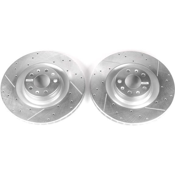 Front Brake Rotor Set - Compatible with 2004 - 2006 Volkswagen Phaeton 2005