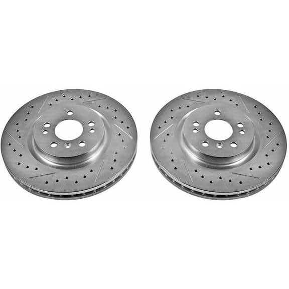 Front Brake Rotor Set - Compatible with 2006 - 2007 Mercedes-Benz R500