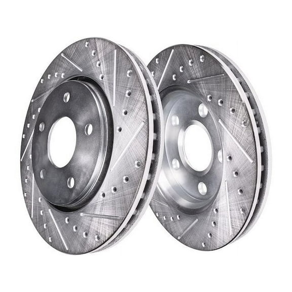 Front Brake Rotor Set - Compatible with 2006 - 2009 Land Rover Range Rover HSE 2007 2008