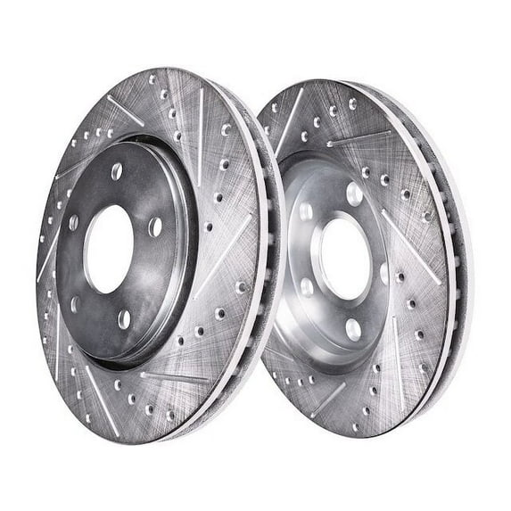 Front Brake Rotor Set - Compatible with 2006 - 2010 INFINITI M45 2007 2008 2009