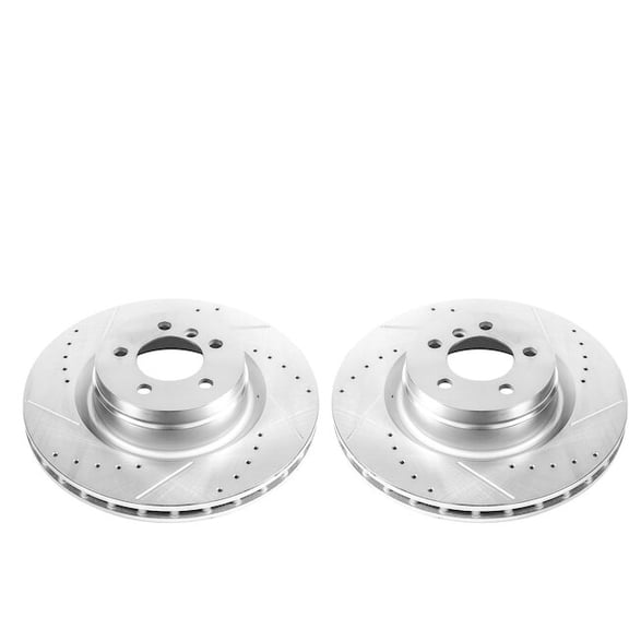 Front Brake Rotor Set - Compatible with 2006 - 2012 Land Rover Range Rover Naturally Aspirated 2007 2008 2009 2010 2011