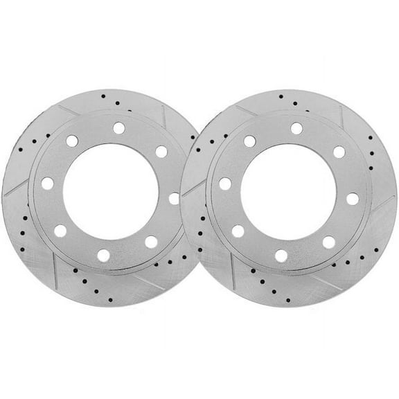 Front Brake Rotor Set - Compatible with 2007 - 2010 GMC Sierra 3500 HD 2008 2009