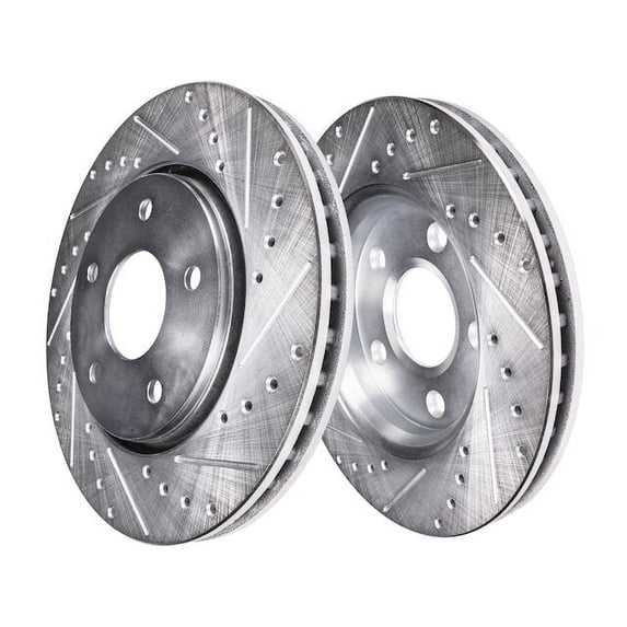 Front Brake Rotor Set - Compatible with 2007 - 2017 Toyota Camry 2008 2009 2010 2011 2012 2013 2014 2015 2016