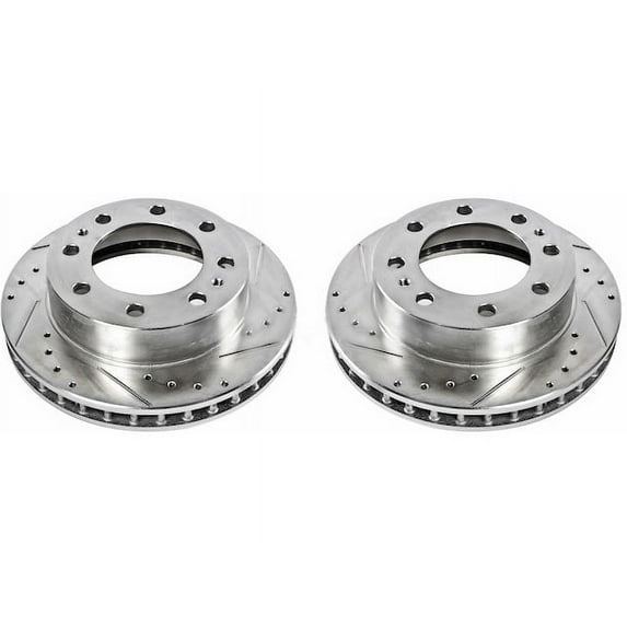 Front Brake Rotor Set - Compatible with 2007 Chevy Silverado 1500 HD Classic