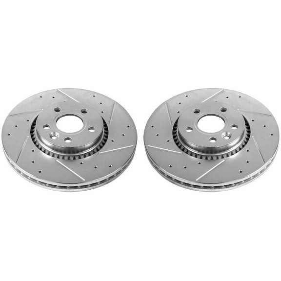 Front Brake Rotor Set - Compatible with 2008 - 2015 Land Rover LR2 2009 2010 2011 2012 2013 2014