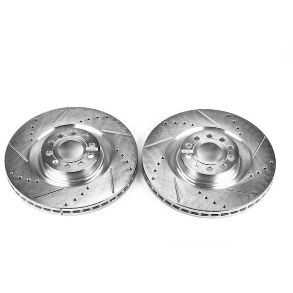 Front Brake Rotor Set - Compatible with 2008 Volkswagen R32