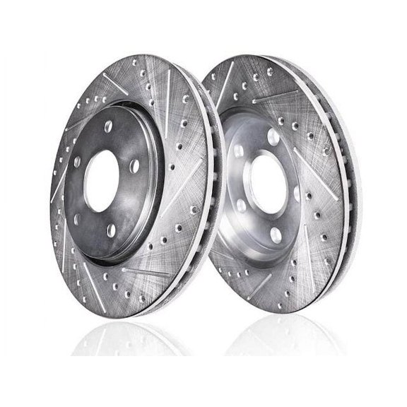 Front Brake Rotor Set - Compatible with 2009 - 2010 BMW 535i xDrive Base Sedan