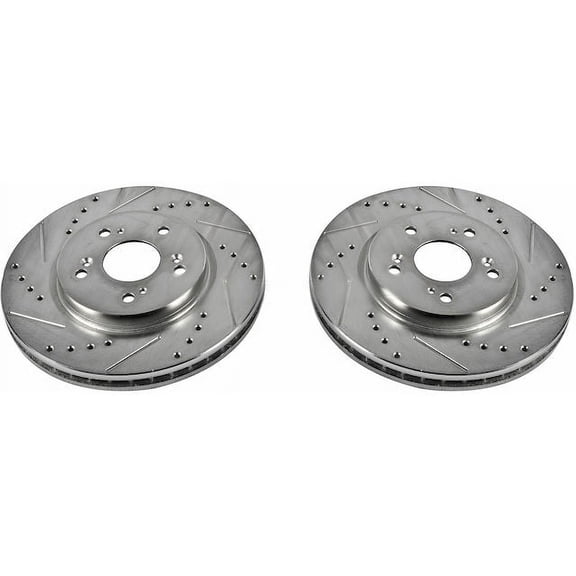 Front Brake Rotor Set - Compatible with 2010 - 2011 Honda Accord Crosstour