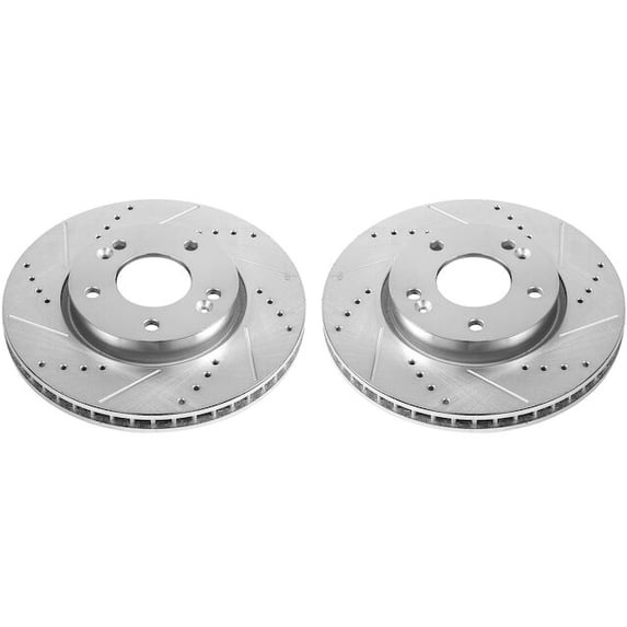 Front Brake Rotor Set - Compatible with 2010 - 2011 Kia Soul 2.0L 4-Cylinder
