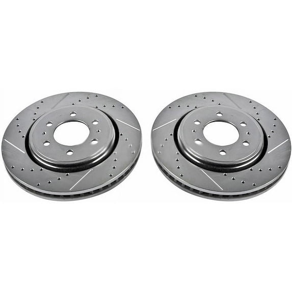 Front Brake Rotor Set - Compatible with 2010 - 2020 Ford F-150 - Power Stop