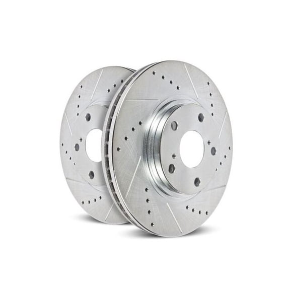 Front Brake Rotor Set - Compatible with 2010 - 2021 Land Rover Range Rover Sport 2011 2012 2013 2014 2015 2016 2017 2018 2019 2020