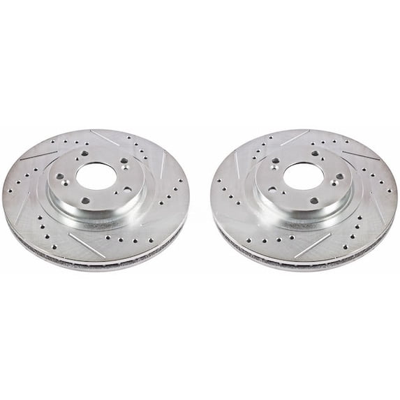 Front Brake Rotor Set - Compatible with 2013 - 2015 Acura ILX 2.4L 4-Cylinder 2014