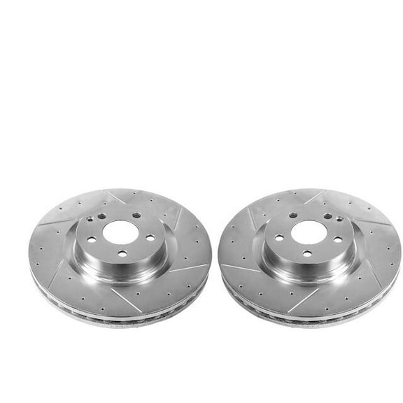Front Brake Rotor Set - Compatible with 2013 - 2016 Mercedes-Benz E400 Coupe - Power Stop
