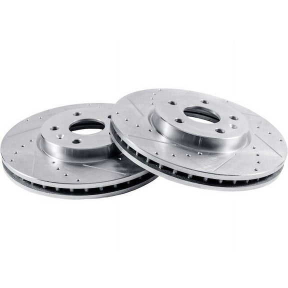 Front Brake Rotor Set - Compatible with 2013 - 2019 Ford Taurus SHO 2014 2015 2016 2017 2018
