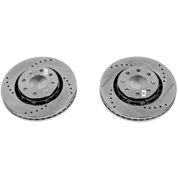 Front Brake Rotor Set - Compatible with 2014 - 2016 Chevy Spark EV 2015