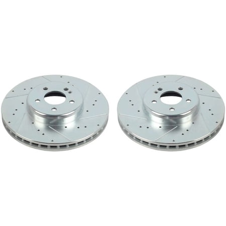 Front Brake Rotor Set - Compatible with 2016 - 2020 Mercedes-Benz GLC300 - Power Stop