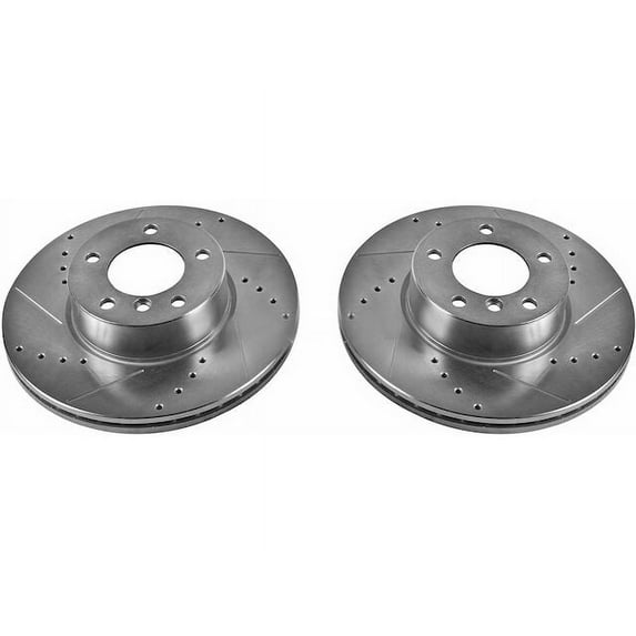 Front Brake Rotor Set - Compatible with 2017 - 2019 BMW 340i GT xDrive 2018