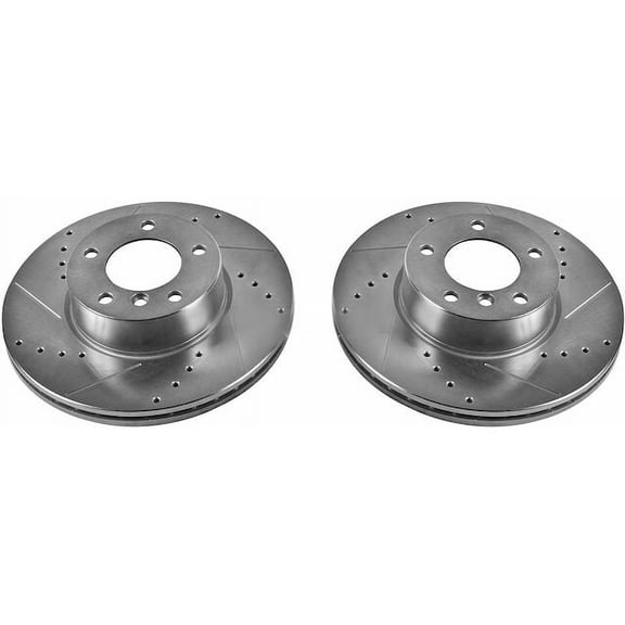 Front Brake Rotor Set - Compatible with 2017 - 2019 BMW 340i GT xDrive 2018