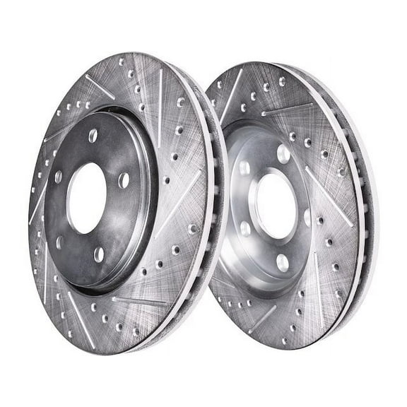 Front Brake Rotor Set - Compatible with 2020 - 2021 Toyota GR Supra