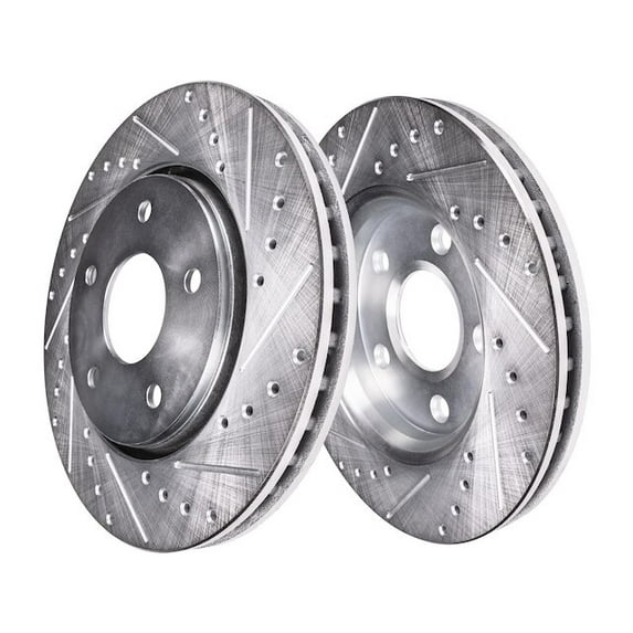 Front Brake Rotor Set - Compatible with 2023 Subaru Solterra
