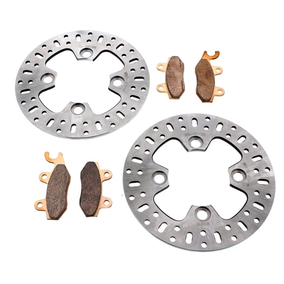 Front Brake Rotors & Brake Pads fits 2013 Kawasaki Teryx4 750 KRF750 4x4 EPS LE
