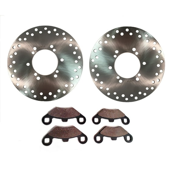 Front Brake Rotors & Pads for Polaris 5242935, 5243676, Optimal Braking