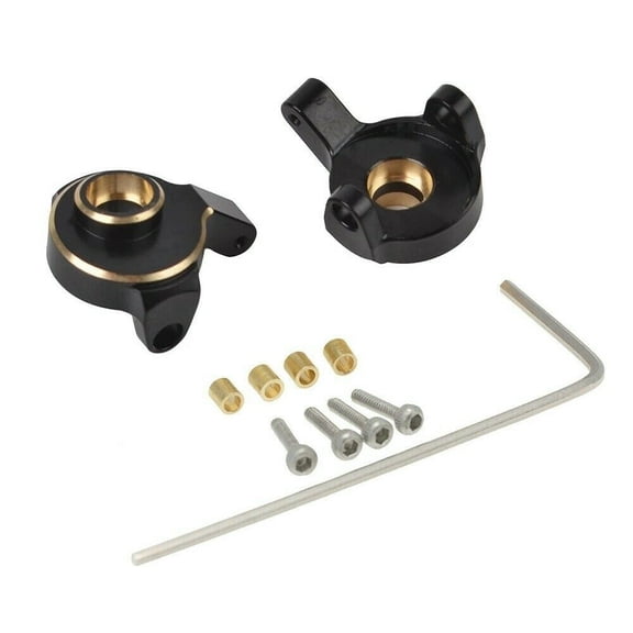 Front Brass Steering Knuckle Set for 1/24 Axial SCX24 RC Car Upgrade Part Spare Part Accessory