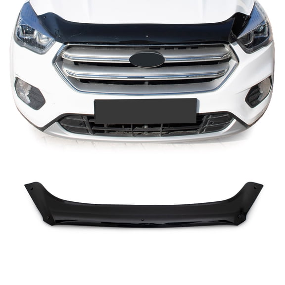 Front Bug Shield Hood Deflector Guard fits Ford Escape II 2017-2019 Smoke Black