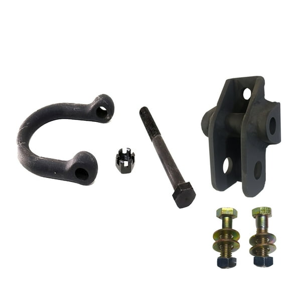 Front Bumper 4pc Clevis Assembly (Mount + Clevis + Mounting Hardware), Compatible with HUMVEE