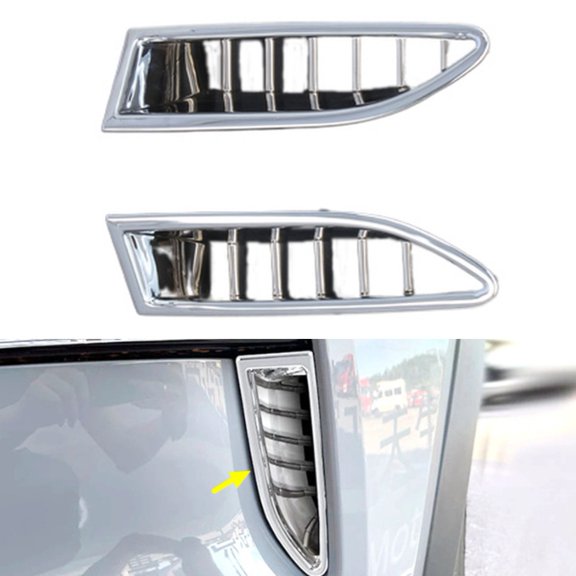 Front Bumper Air-Inlet Grille Cover Trim for Nissan for X-TRAIL T33 2011-2023 Chrome ABS Stylish Exterior Moulding Decorative Strip Custom Fit Easy Install Enhanced Aesthetic