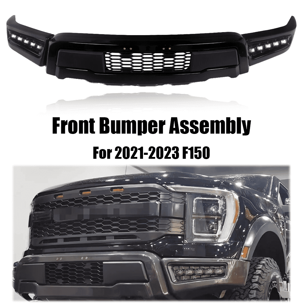 Front Bumper Assembly W/LED DRL Raptor Style For 2021-2023 Ford F150 New Steel