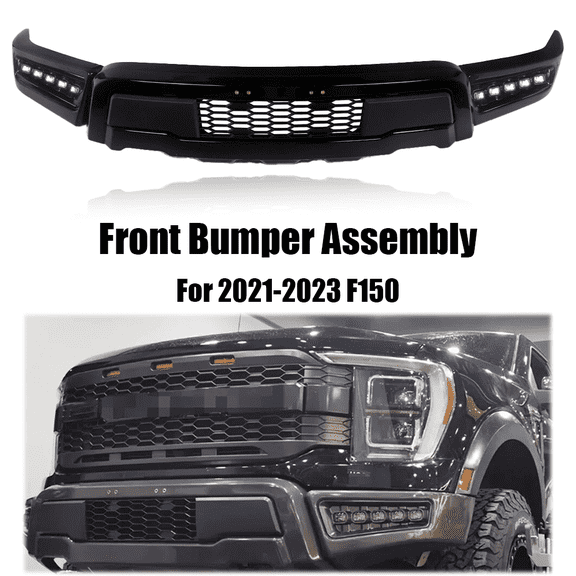 Front Bumper Assembly W/LED DRL Raptor Style For 2021-2023 Ford F150 New Steel