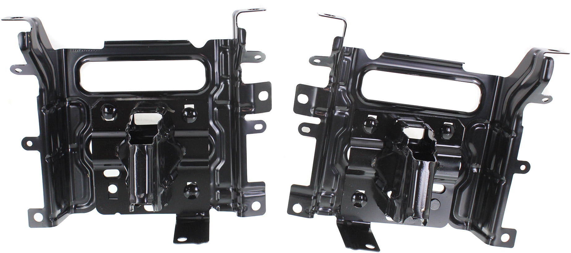 Front Bumper Bracket Compatible with RAM 1500 P/U 2013-2018 Set of 2 Steel 2 Piece Bumper Type All Cab Types
