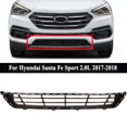 thumbnail image 1 of Front Bumper Center Lower Grille Black For Hyundai Santa Fe Sport 2.0L 2017-2018, 1 of 5