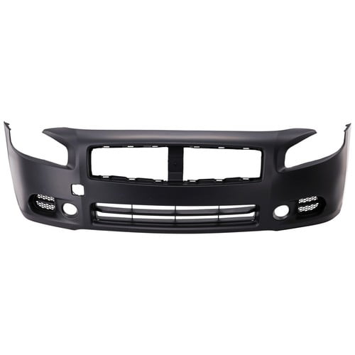 Front Bumper Cover For 09-14 Nissan Maxima S SV Models w/ Fog Lamp Holes Primed