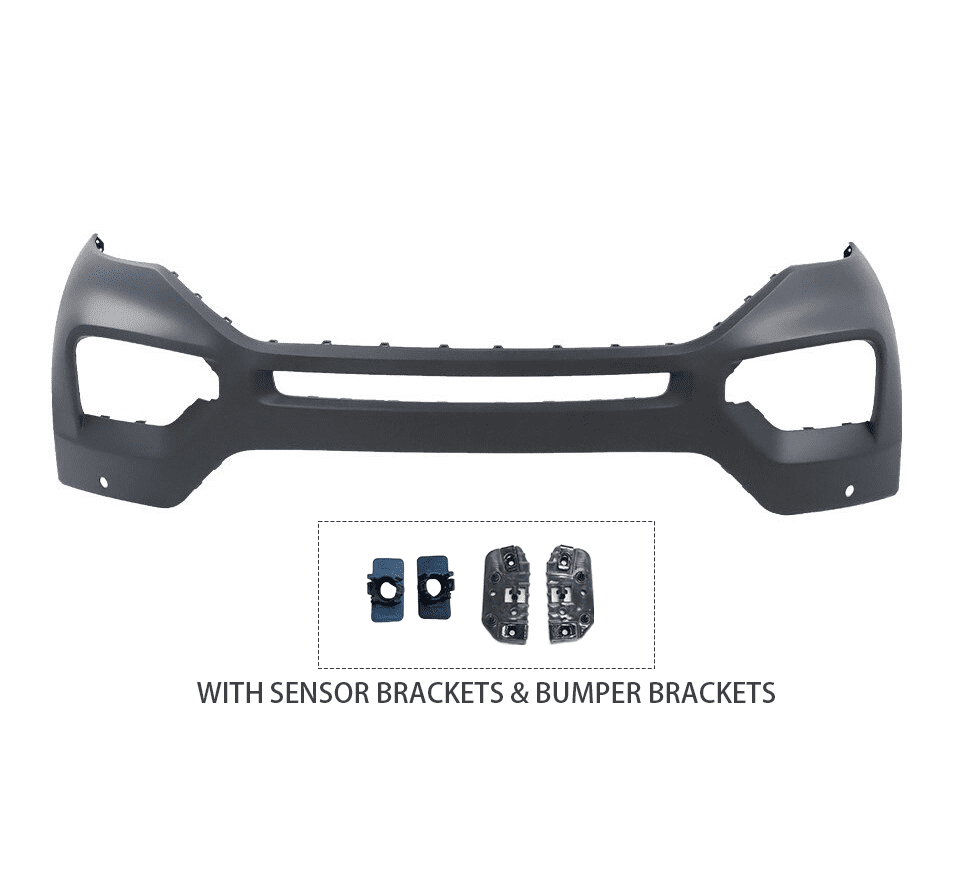 Front Bumper Cover For 2020-2024 Ford Explorer W/ Sensor Hole Primed W/ Bracket