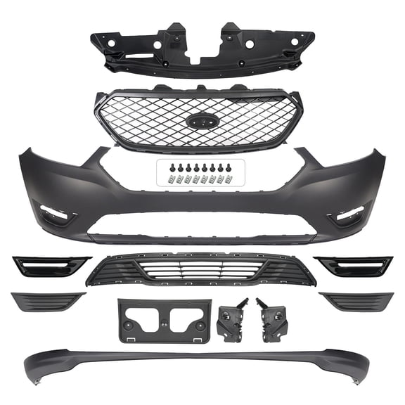 Front Bumper Cover Grille Assembly For 2013-2019 Ford Taurus Police Interceptor