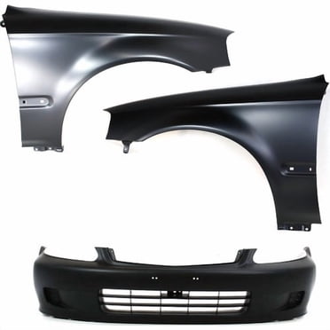 Primed Front Bumper Cover Fascia For 2006-2008 Honda Civic Coupe (DX-G, EX, LX, Si) - FitParts - Direct Replacement
