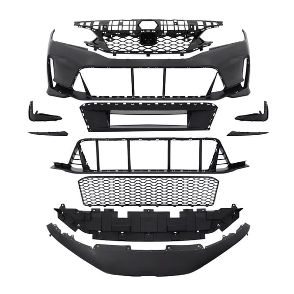 Front Bumper Cover Kit Type R Style Fits 2022 2023 2024+ Honda Civic Sedan Model
