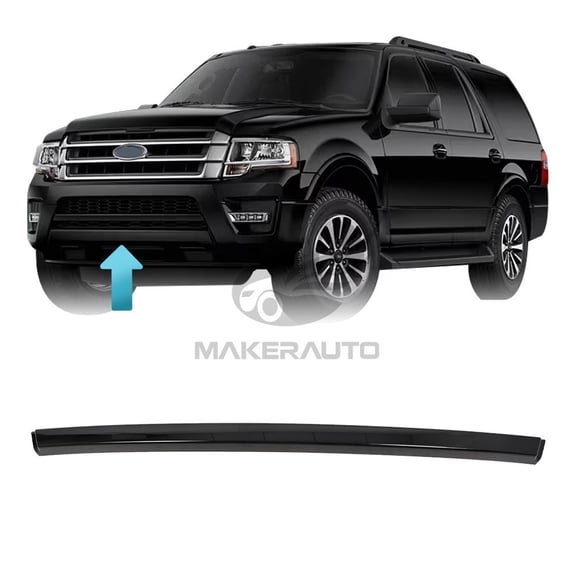 Front Bumper Cover Molding Trim Black for Ford Expedition 2015 2016 2017 Replacement