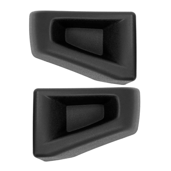 Front Bumper End Cap Corner Plastic - Textured Black ABS Pair Set