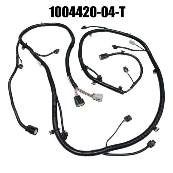 Front Bumper Eyelet Wiring Harness for Tesla Model S 2016-2021, Direct Replacement for OEM 1004420-04-T,-Plug-and-Play Electrical Connector Assembly, Black Plastic Automotive Part