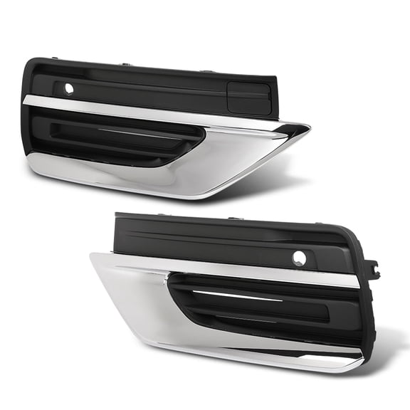 Front Bumper Fog Light Grille Grill Chrome Trim Fit For 20-24 Volvo XC90 Left+Right