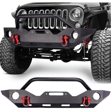 Front Bumper For 2018-2023 Jeep Wrangler JL & JL Unlimited w/D-Ring Shackles