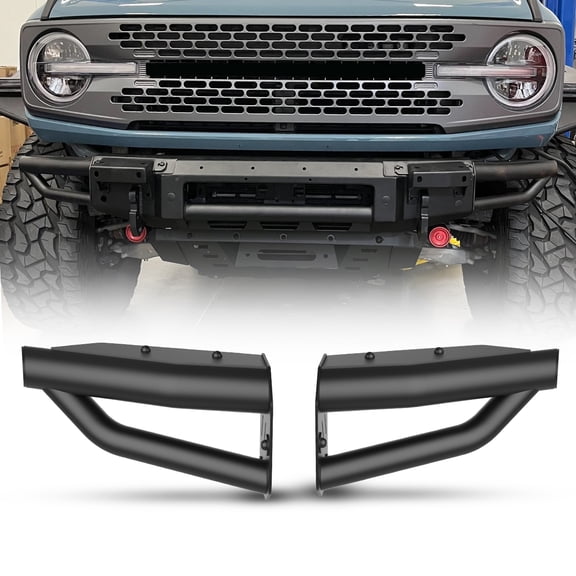Front Bumper Full-Width Side Wings For 2021-2023 Ford Bronco(not Bronco Sport)
