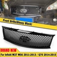 thumbnail image 1 of Front Bumper Grill For Infiniti M37 M56 2011-2013 Q70 2014-2015 Glossy Black, 1 of 11