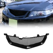 Front Bumper Grille For Honda Accord CL7 Euro R Acura TSX 2003-2005 Gloss Black Honeycomb
